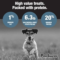 PureSnacks Sweet Potato & Chicken Jerky Dog Treats, 601g