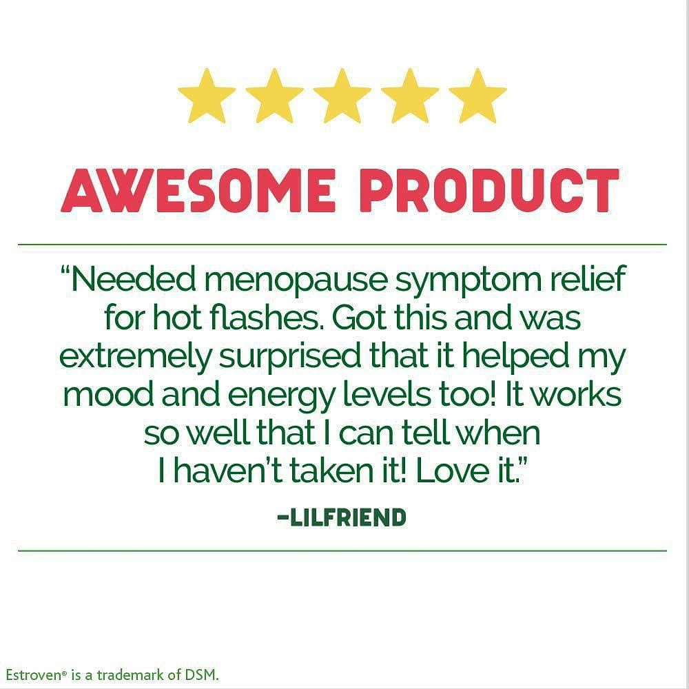 Estroven® Maximum Strength+Energy|Menopause Symptom Relief|Helps Reduce Hot Flashes & Night Sweats|Helps Reduce Irritability & Temporarily Relieve Fatigue|#1 Pharmacist Recommended†