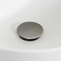 16-in. W Round Bathroom Undermount Sink Set In Biscuit - Brushed Nickel Hardware - Overflow Drain Incl. AI-20608