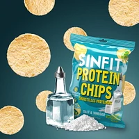 SinFit Protein Chips - Salt & Vinegar, 50g Bag