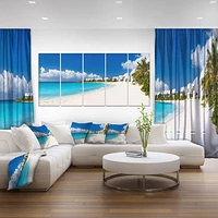 Design Art Caribbean Beach Panorama Canvas Print