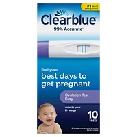 Clearblue Easy Ovulation Test Kit, Home Ovulation Test Sticks, 10 Tests, 10CT