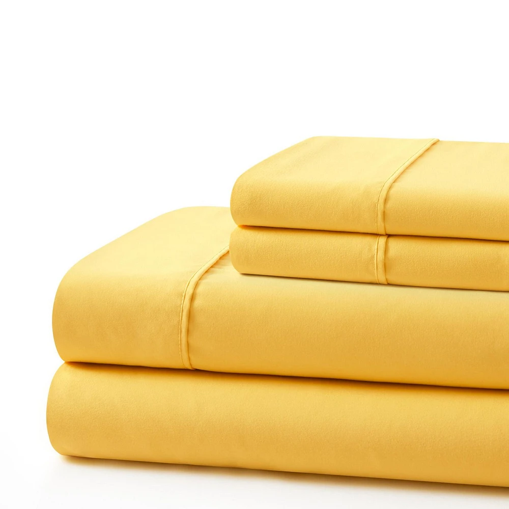 Ensemble de literie Marina Decoration 600 fils ultra doux en coton percale à fibres longues, toutes saisons, avec taie d'oreiller