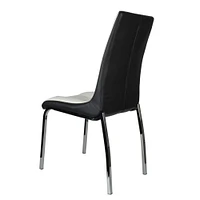 Canadian Martino Dining Chair Black & White (Set of 2)