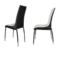 Canadian Martino Dining Chair Black & White (Set of 2)