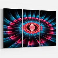 Design Art Abstract Colorful Fractal Flower Canvas Print