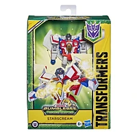 Transformers Bumblebee Cyberverse Adventures Toys Deluxe Class Starscream Action Figure, Seeker Strike Action Attack, 5-inch