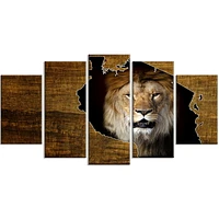 Design Art Tanzania Wildlife Map Design Canvas Print