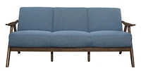 Topline Home Furnishings  Blue Fabric Sofa