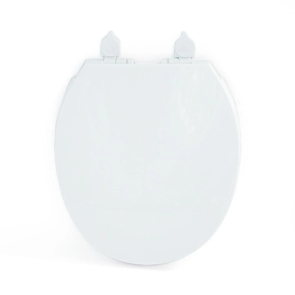 Mainstays 17 inch Plastic Toilet Seat, Easy off & Slow close hinge, White color, Toilet Seat