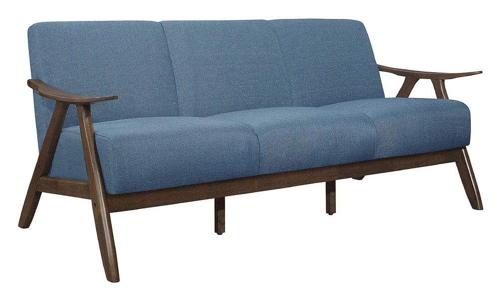 Topline Home Furnishings  Blue Fabric Sofa