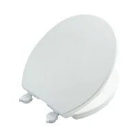 Mainstays 17 inch Plastic Toilet Seat, Easy off & Slow close hinge, White color, Toilet Seat