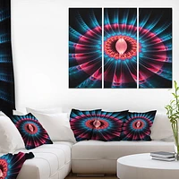 Design Art Abstract Colorful Fractal Flower Canvas Print