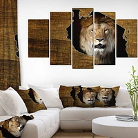 Design Art Tanzania Wildlife Map Design Canvas Print