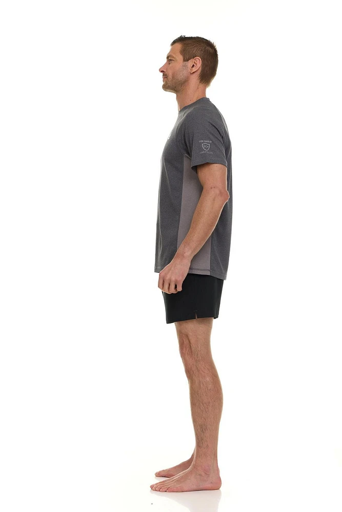 Laguna Men's Heathered Short Sleeve Rash Guard