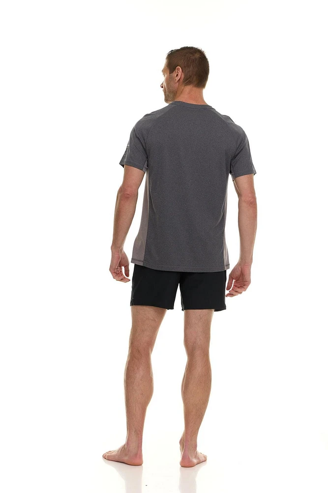 Laguna Men's Heathered Short Sleeve Rash Guard