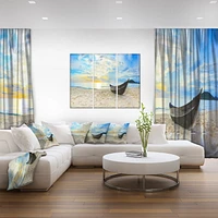 Design Art Calm Beach Panorama Canvas Print