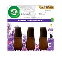 Air Wick Essential Mist Fragrance Oil Diffuser Refill, Lavender, 3 Count, Air Freshener, Mist diffusers made easy.