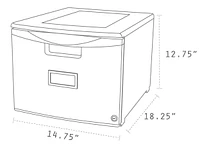 Storex One Drawer Mini File Cabinet with Lock & Casters