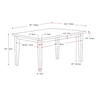 CorLiving New York Washed Grey Classic Dining Table