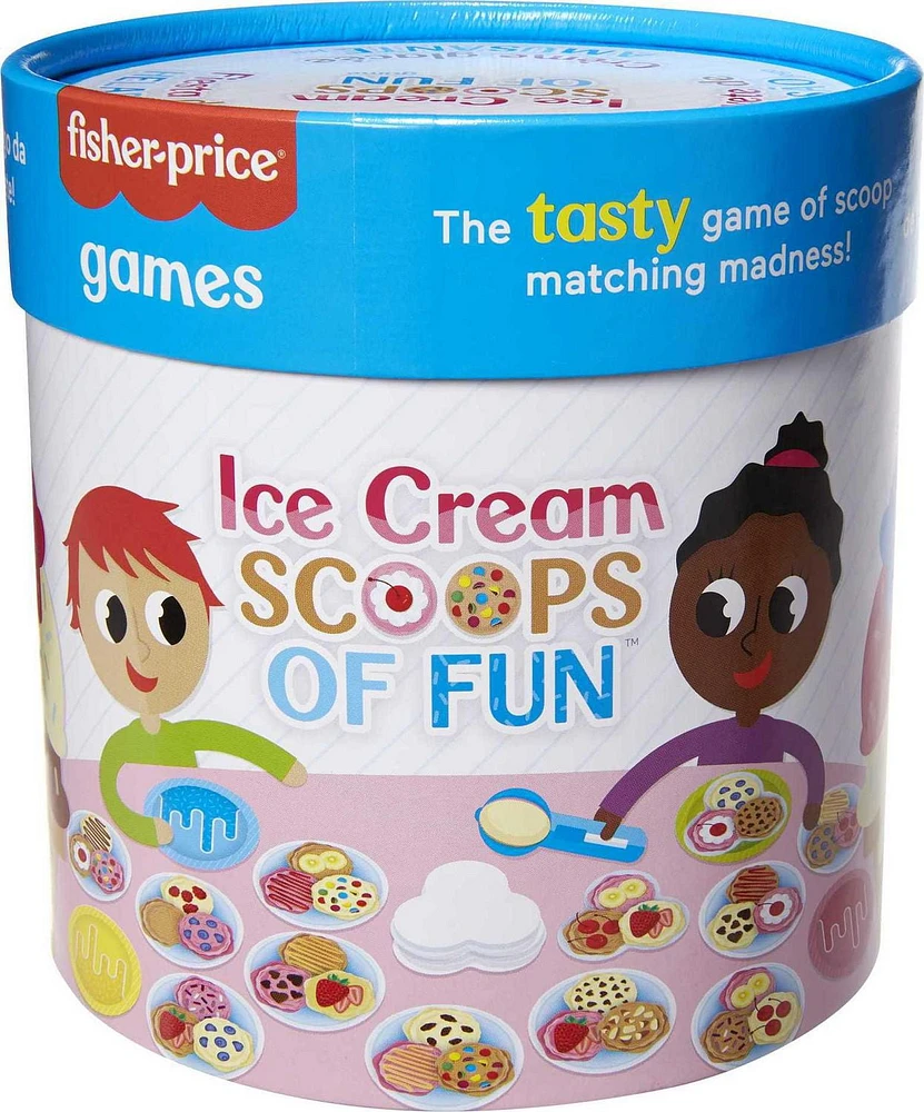 Fisher-Price Ice Cream Scoops of Fun Kids Board Game with Cards