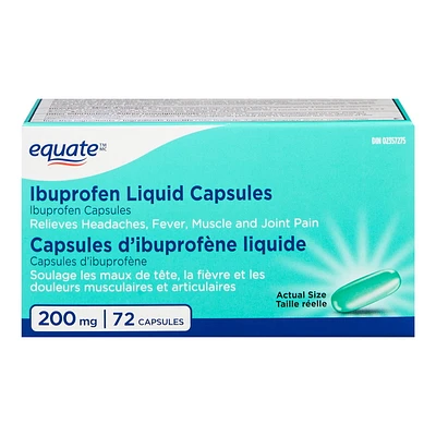 Equate Ibuprofen Liquid Capsules 200mg