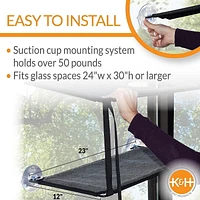 K&H EZ Mount Double Stack Kitty Window Sill Gray