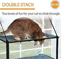 K&H EZ Mount Double Stack Kitty Window Sill Gray