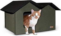 K&H Outdoor Kitty House Extra-Wide Olive Green