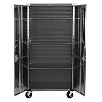 UltraHD Rolling Storage Cabinet, Graphite, 36" W x 18" D x 72" H