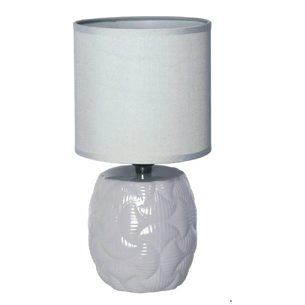 Ceramic Table Lamp With Shade (Eclipse) (Gray) 