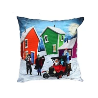 Velvet Cushion (Santa'S Helpers) (18 X 18) - Set of 2