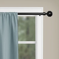 Mainstays Drapery Window Curtain Rod with Decorative Finials, Adjustable drapery rod