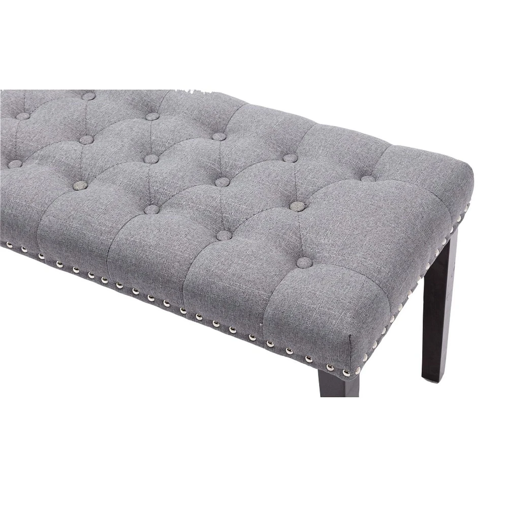 Cabara Tufted Fabric Bench