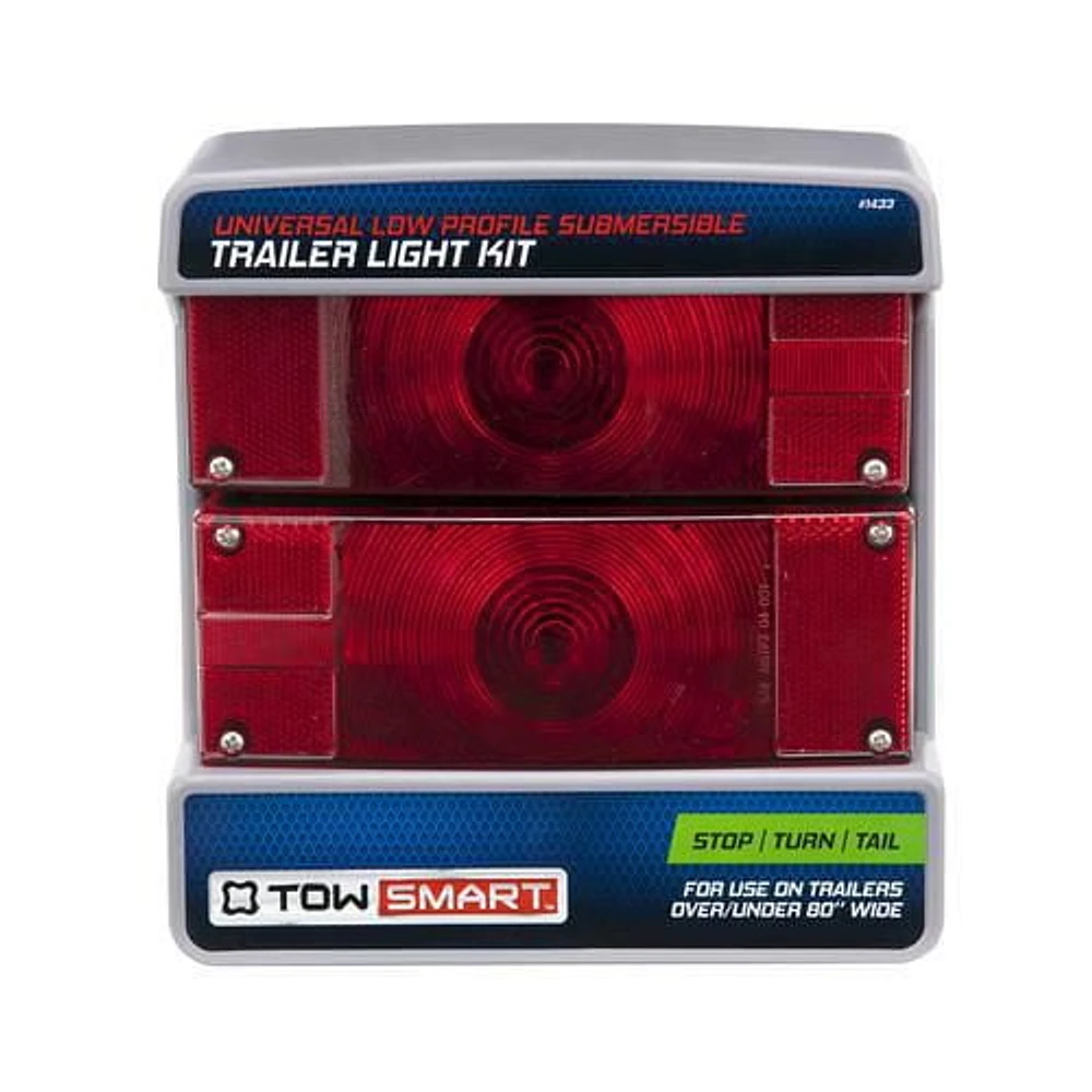 Universal Left and Right Low Profile Trailer Light Kit - Over/Under 80"