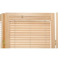 3 Panel Adjustable Wooden Shutter Screen (Natural)