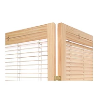 3 Panel Adjustable Wooden Shutter Screen (Natural)