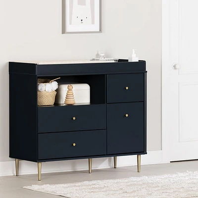 South Shore Dylane Changing Table with Drawers and Open Storage