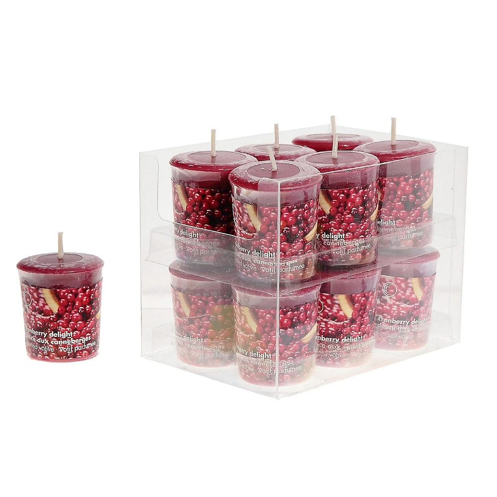 Mushroom Votive (Cranberry Delight) (12/Display) - Set of 12