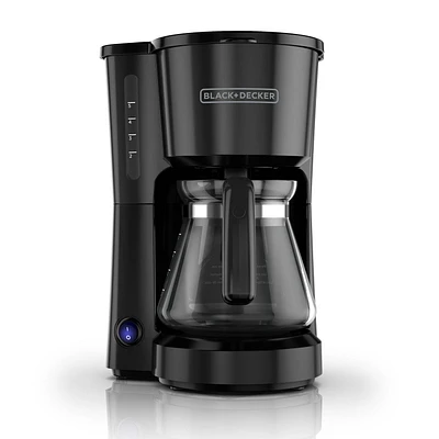 BLACK+DECKER 5-Cup* Coffee Maker, Black, Space-Saving Compact Design