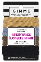 GIMME Infinity Hair Bands Textured 8CT, No Breaks, Seamlessly Soft!