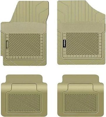 PantsSaver Custom Fit Car Floor Mats for Mitsubishi Lancer 2008-2017 All Weather Protection (Beige)