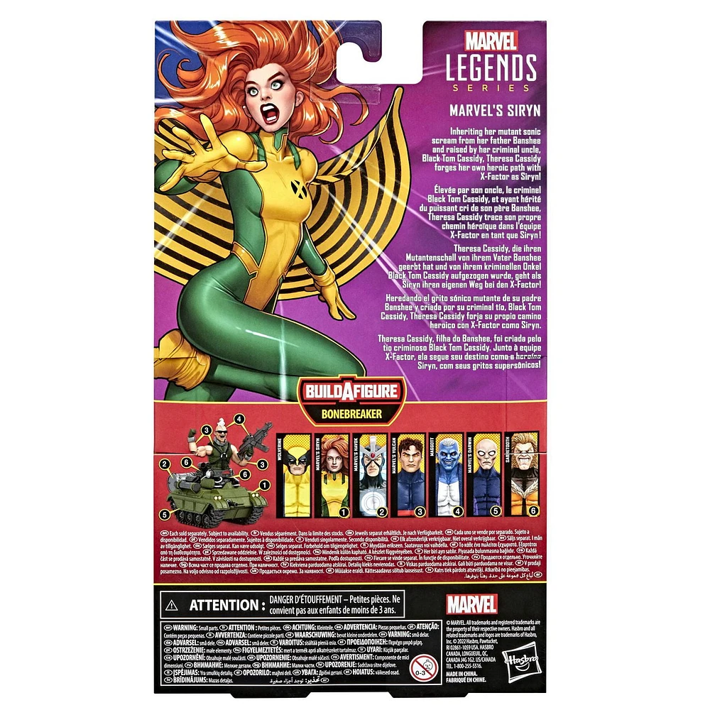 Marvel Legends Series X-Men Marvel’s Siryn Action Figure 6-inch Collectible Toy, 2 Accessories and 1 Build-A-Figure Part