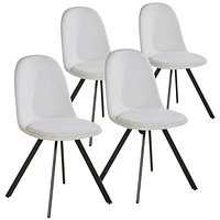 Homycasa Set of 4 Dining Chairs Side Chair with Swivel Fabric Upholstery Seat for Dining Room Kitchen Bistro, Beige