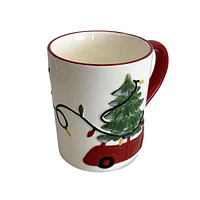 Holiday Time 14.5 oz Car/Tree Ceramic Mug, Stoneware Car/Tree Mug