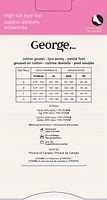 George Ladies' Sandal Foot High Cut Lace Top, Sizes : A,B,C,D/Style # 270