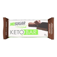 No Sugar Keto Bar Chocolate Fudge Brownie, 1 bar, 40g