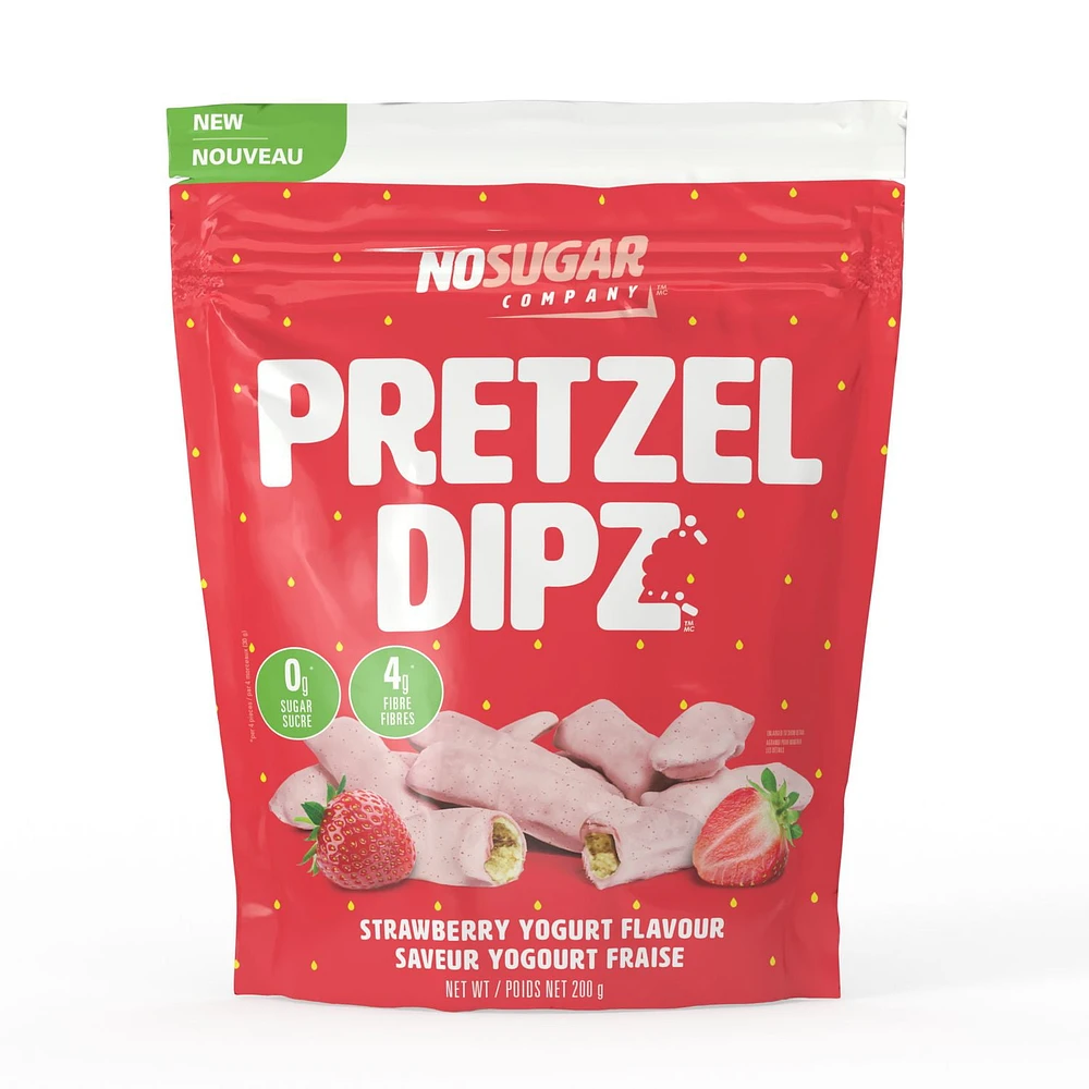 No Sugar Pretzel Dipz Strawberry Yogurt, 200g