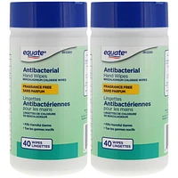 Equate Antibacterial Hand Wipes, 2 packs of 40 wipes