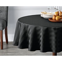 Hometrends Round Microfiber Stripe Tablecloth, Microfiber stripe tablecloth